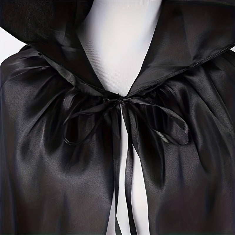 1pc Mantello Nero con Cappuccio - Accessori Cosplay Strega Costume Masquerade Decorazione Celebrazioni