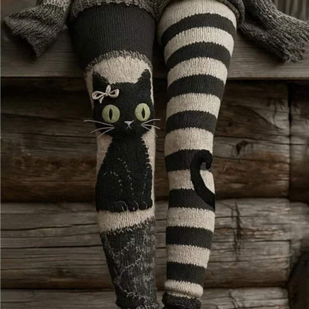 Women'S Gothic Victorian Vampire Bat & Skull Print Leggings - Stretchy Slim-Fit Full-Length Pants with & Striped Design, Machine Washable Tights for Halloween Costumes, Themed Parties, Carnival & Casual Attire - Gothic Style