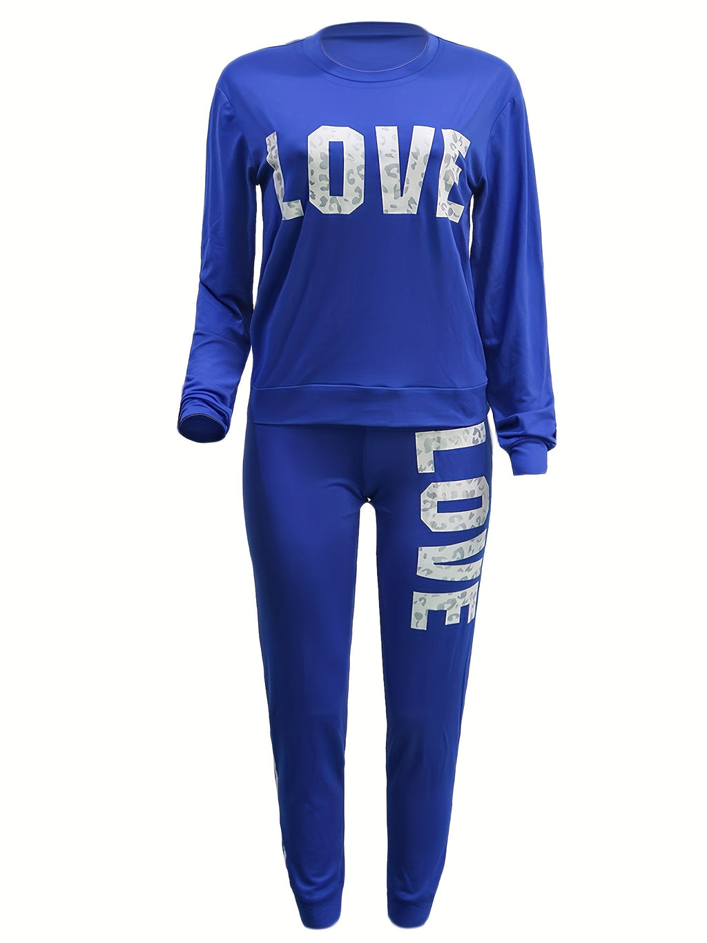 Tuta Sportiva Donna Due Pezzi - Completo Felpa e Pantaloni Stampa Love