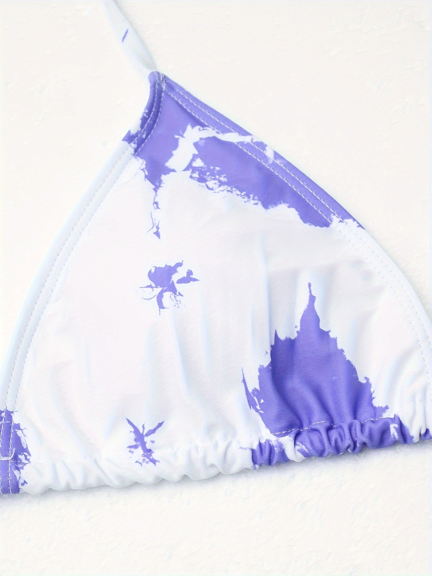 Bikini Donna 2 Pezzi Tie Dye - Halter Vita Alta Regolabile Stile Boxer