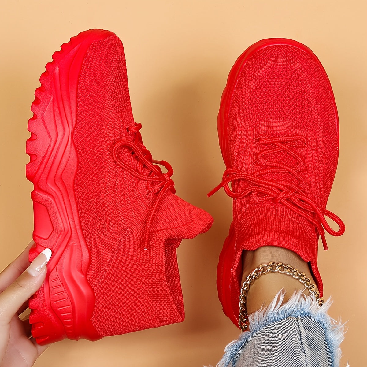 Sneakers Chunky Donna Leggere e Traspiranti - Scarpe Sportive Slip-On Casual