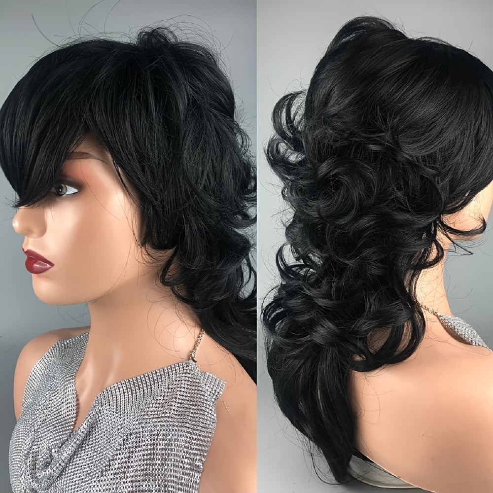Bohemian Style. Fish-Tail Design. Trendy Hairstyle. Suitable for Daily Life.[Comes with Hairnet] Matte. Rose Net Base. Suitable for Parties, Gatherings, Campus, Taking Photos. Shine in Videos And Live Broadcasts. Halloween. C