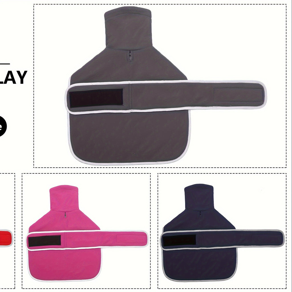 Cozy Gray Dachshund dog Coat - Soft Padded Fleece Lining, High Collar, Adjustable Straps, Perfect for Cold Weather, Outdoor Activities, and Pet Costumes - Ideal for Small Breed Dogs