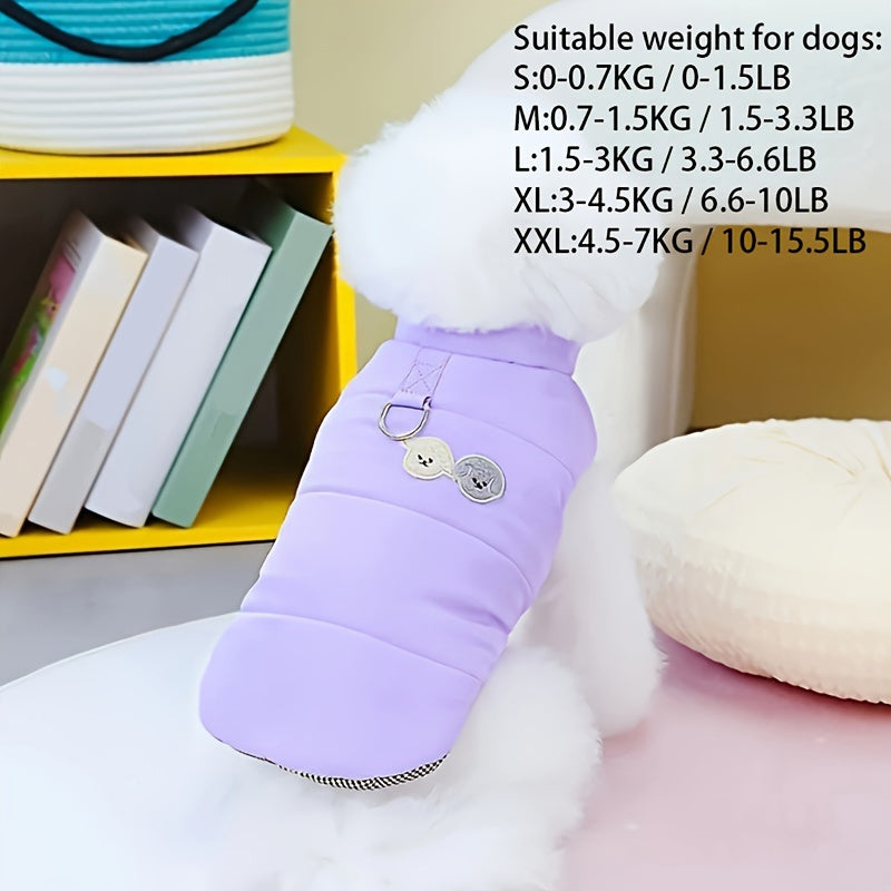 Giacca Pile Cane Inverno - Cappotto Caldo per Cani Piccoli e Medi con Anello