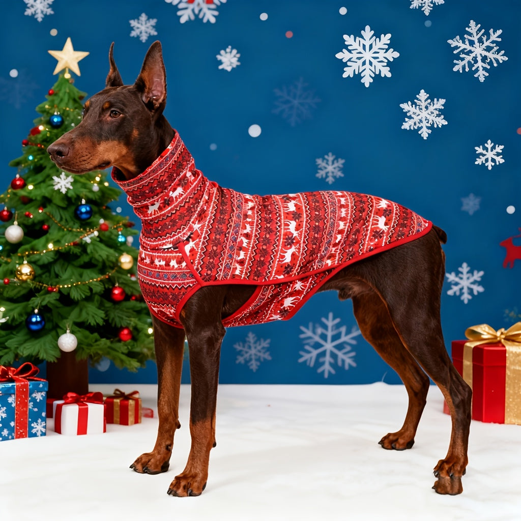 1pc Maglione Cane Extra Large Inverno con Cappuccio - Isolamento Termico Resistente Tessuto Morbido Elastico