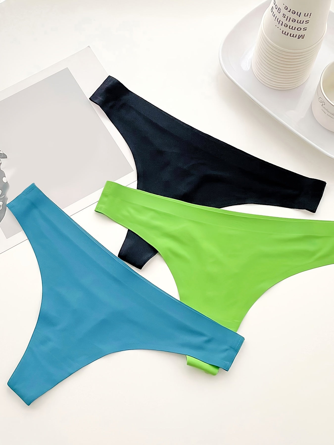 Set 7 Slip Donna Tanga Seamless - Mutandine Traspiranti Vita Bassa