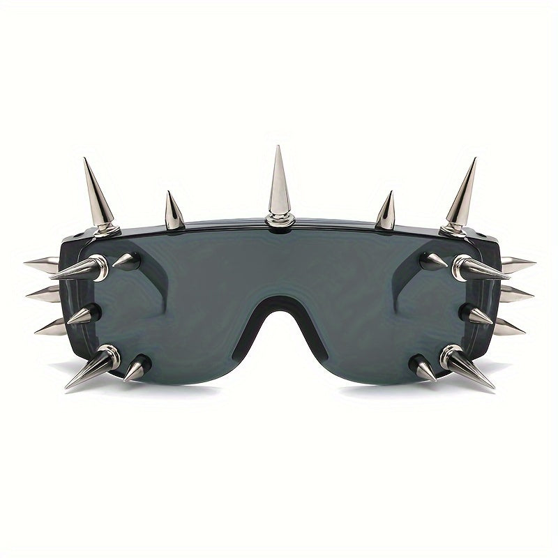 Stylish Rivet Punk Fashion Glasses Party Fashion Glasses for Men & Women Perfect for Outdoor Riding & Halloween Costumes Festival Fashion Glasses