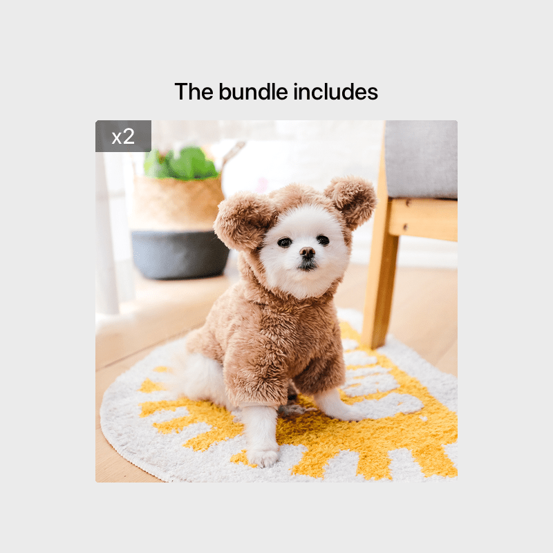 Costume Caldo Orsetto Teddy Bear per Cani e Gatti - Pet Costumes Adorabili