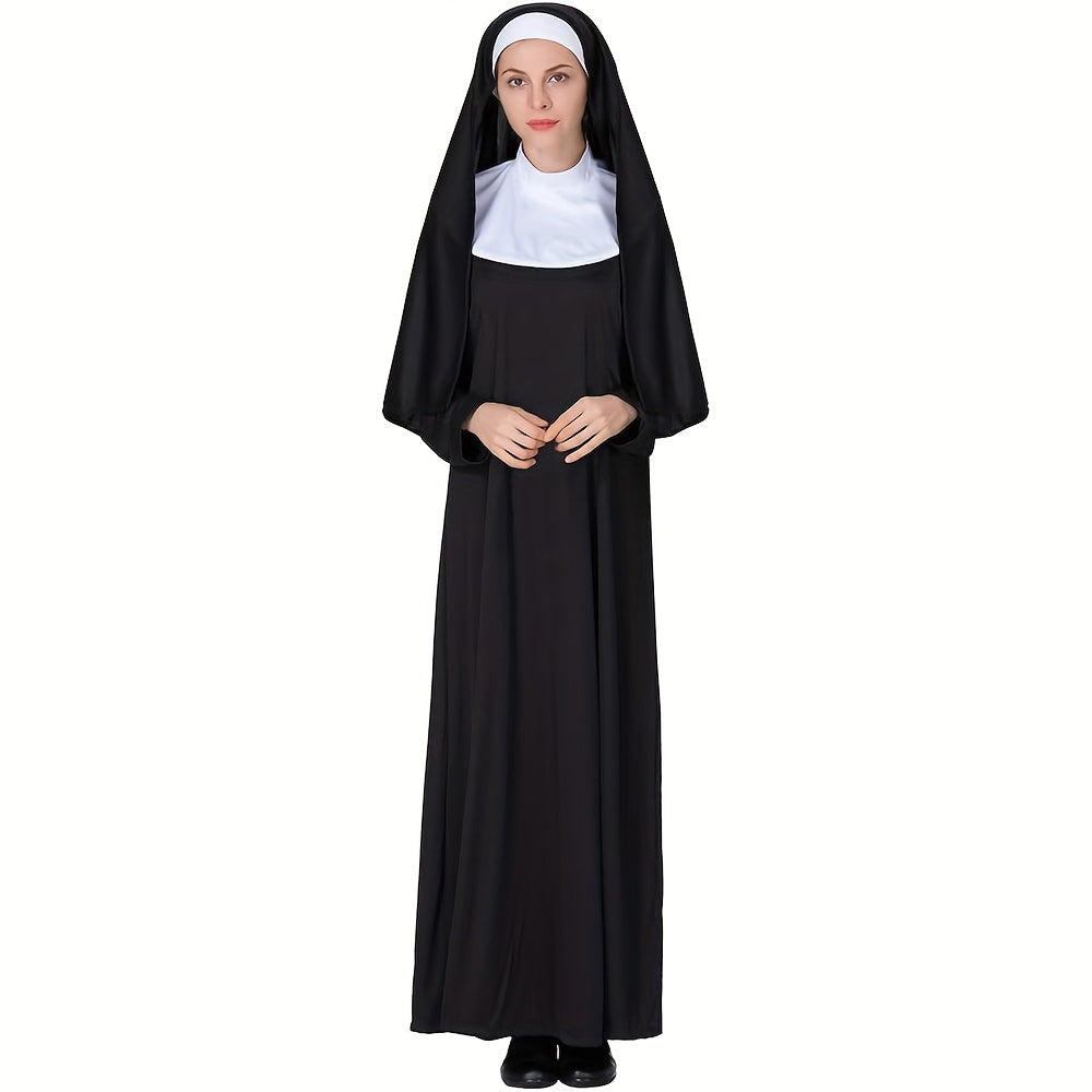 Costume Suora o Sacerdotessa Donna – Abito Elegante per Carnevale Halloween e Party a Tema
