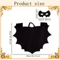 Set Costume Pipistrello Halloween – Mantella con Ali, Maschera Occhi e Fermaglio Capelli