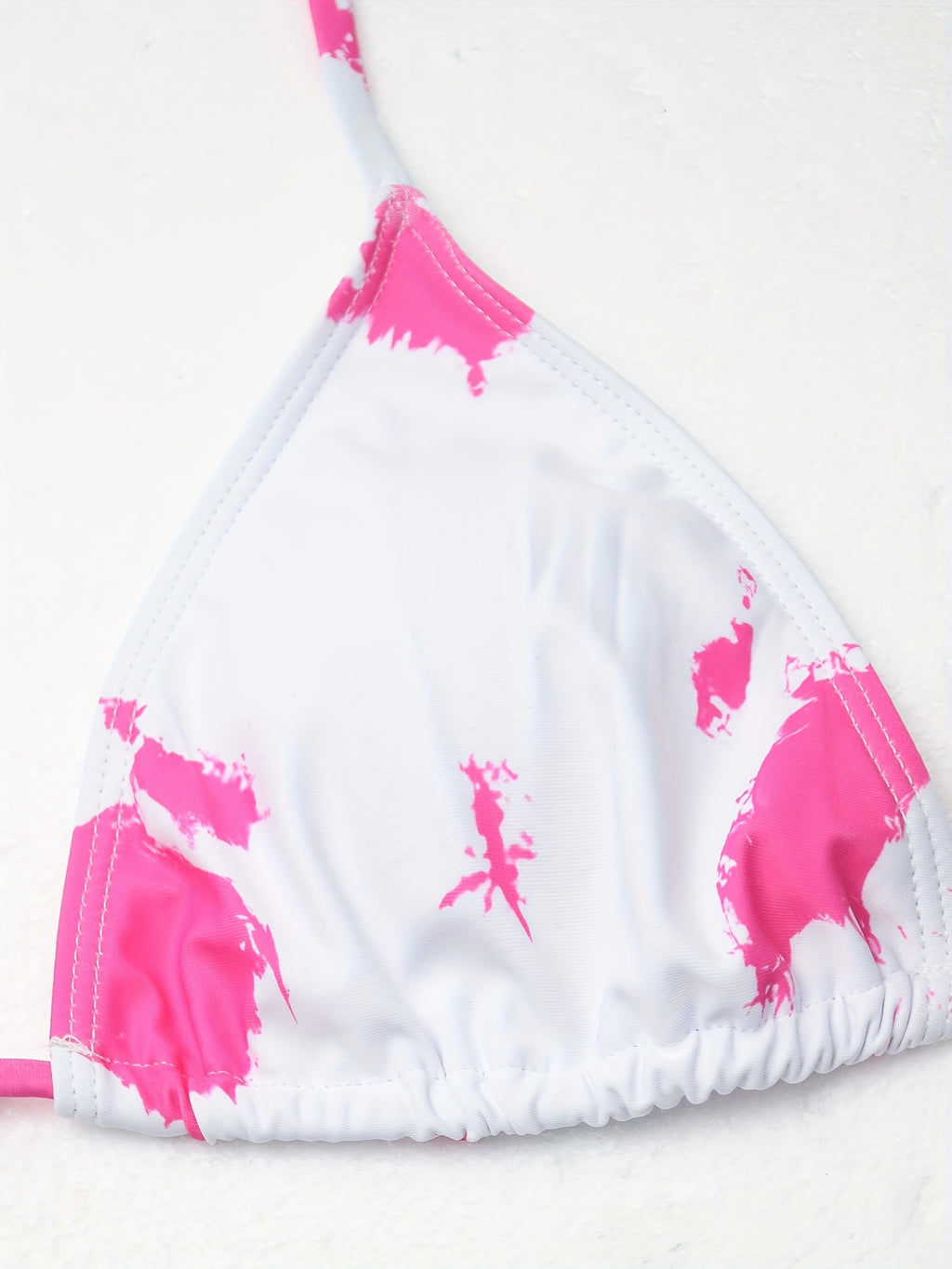 Bikini Donna 2 Pezzi Tie Dye - Halter Vita Alta Regolabile Stile Boxer