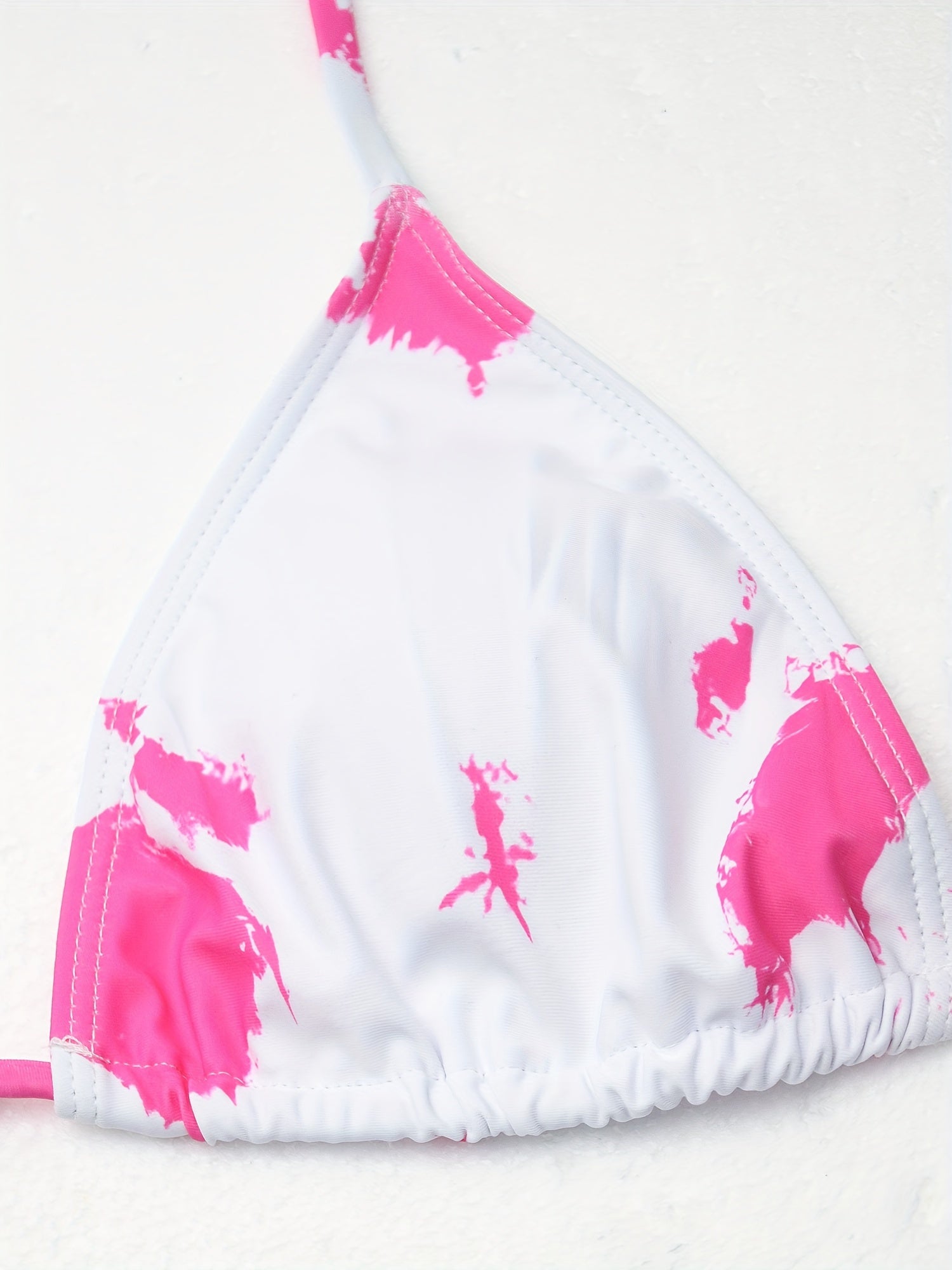 Bikini Donna 2 Pezzi Tie Dye - Halter Vita Alta Regolabile Stile Boxer