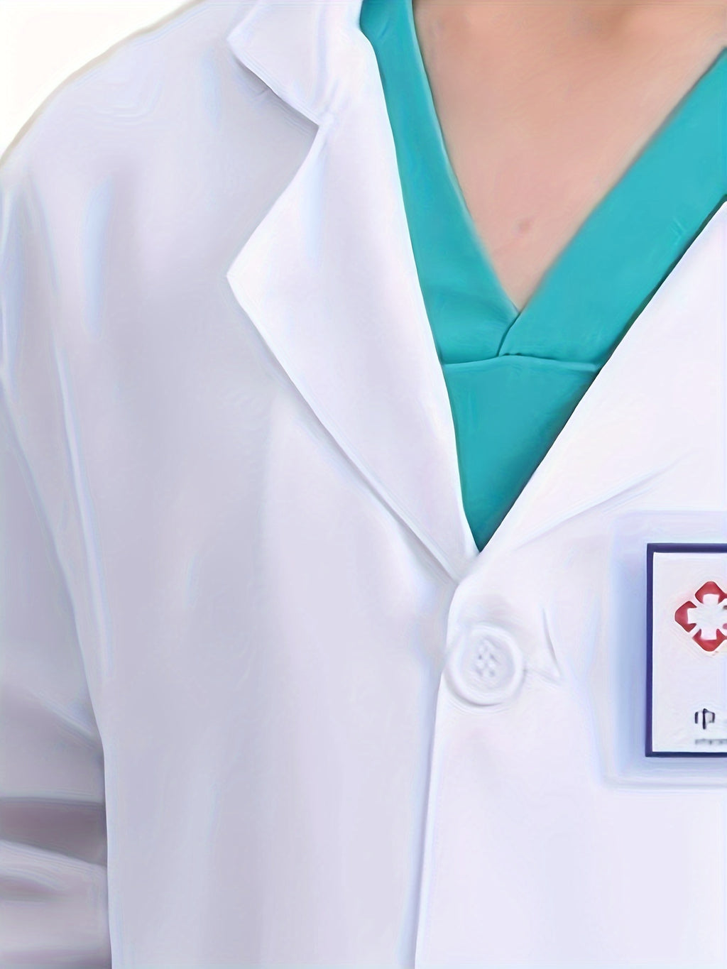 Set Costume Medico Bambini – 6 Pezzi Grembiule, Pantaloni, Cappello, Maschera, Cartellino Nome e Giacca Ricamata