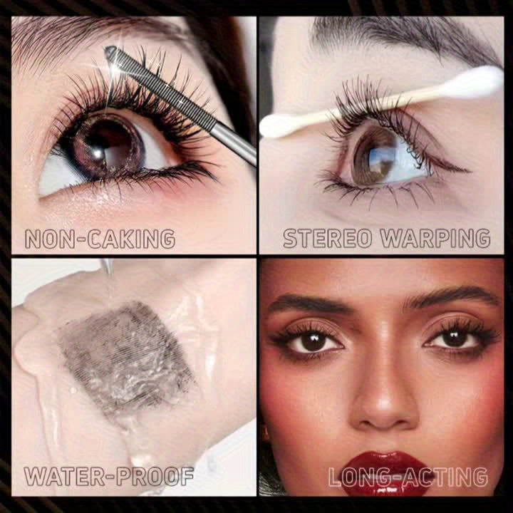 Mascara Waterproof a Tubetto in Acciaio – Lunga Durata Effetto Volume