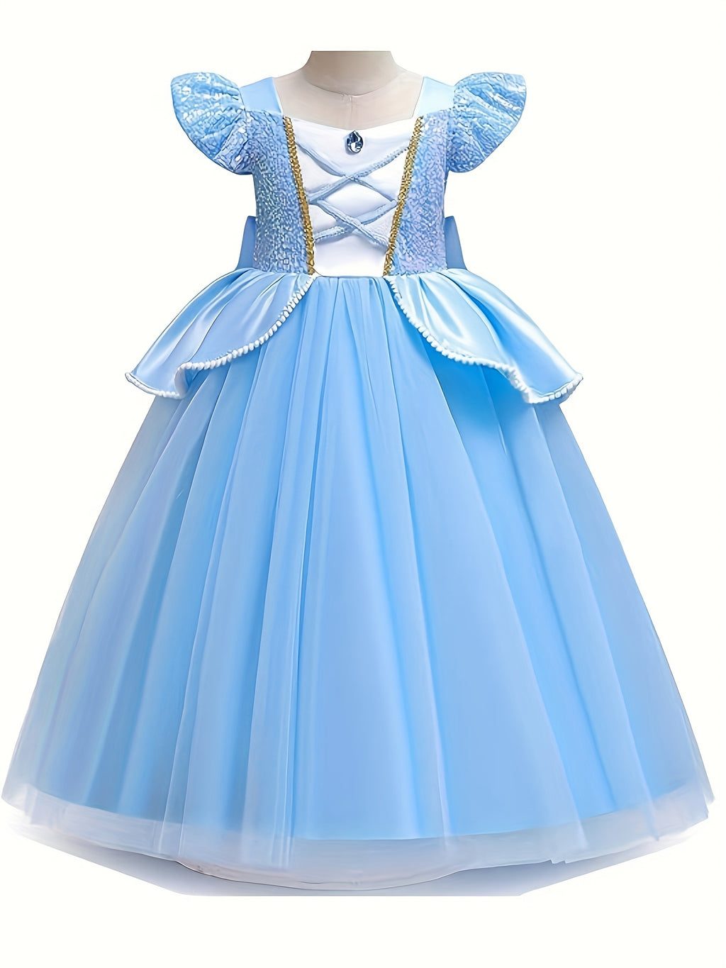 Vestito Principessa Bambina con Accessori – Costume Elegante per Carnevale Halloween e Feste