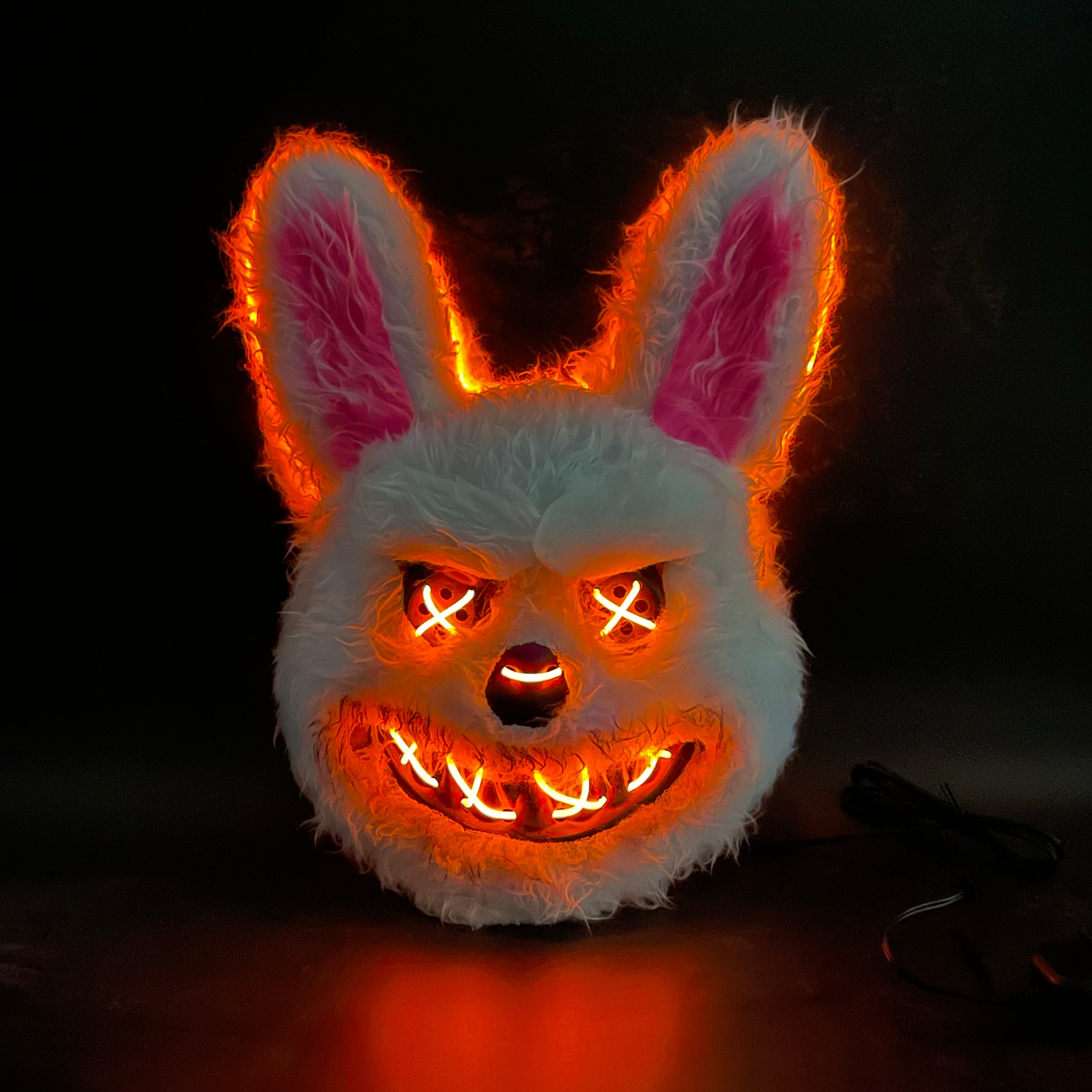 LED-Lit Blood-Dripping Bunny & Bear Horror Masks with Glowing Eyes - /- (/-Free) for s & - Realistic Halloween Costumes, Parties, Haunted Houses - Funky Scary Face Makeup