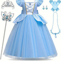 Vestito Principessa Bambina con Accessori – Costume Elegante per Carnevale Halloween e Feste