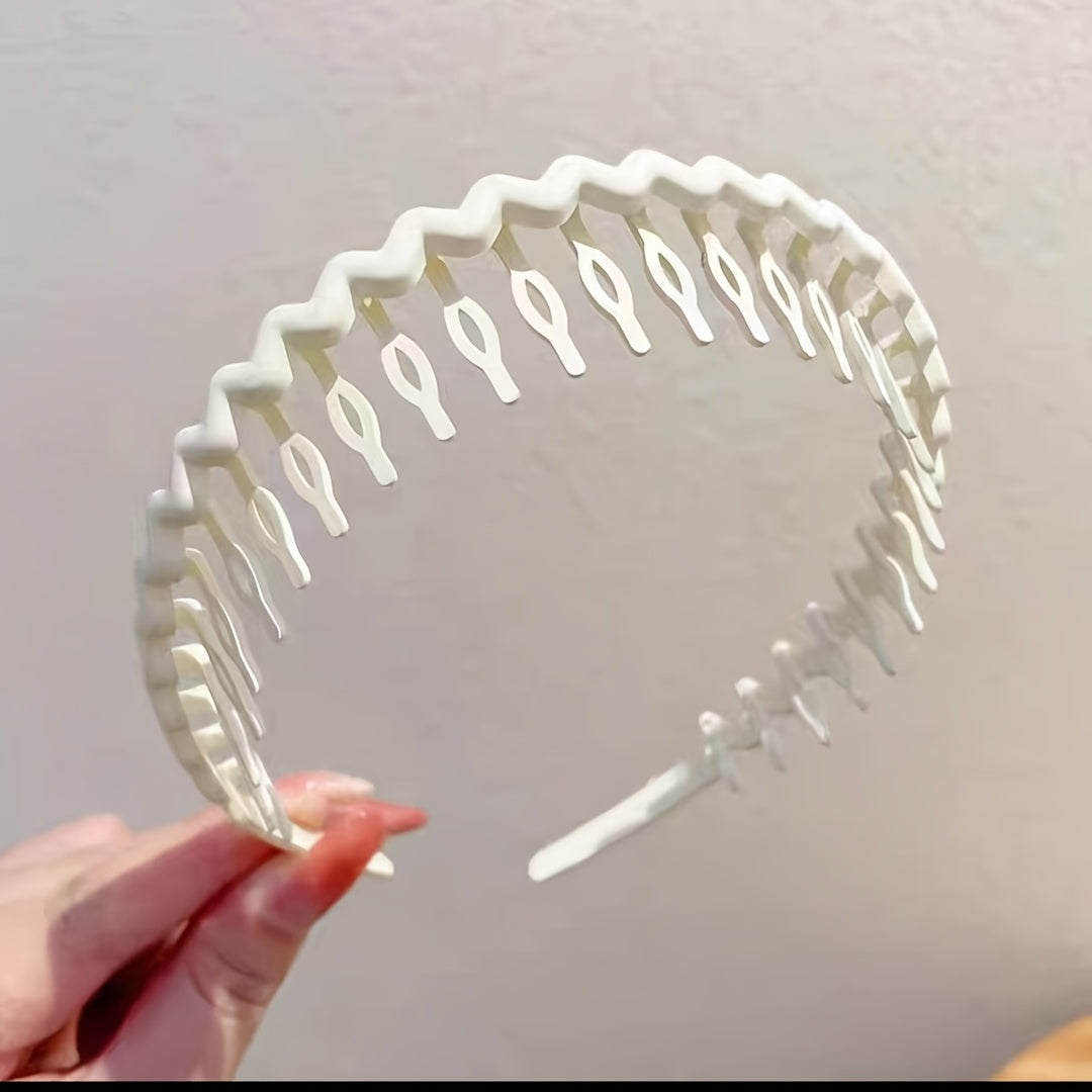 Hair Clip Frosted Color Headband Women's Non-slip Band Teeth Simple Pressure Headband Face Headband Hair Accessories