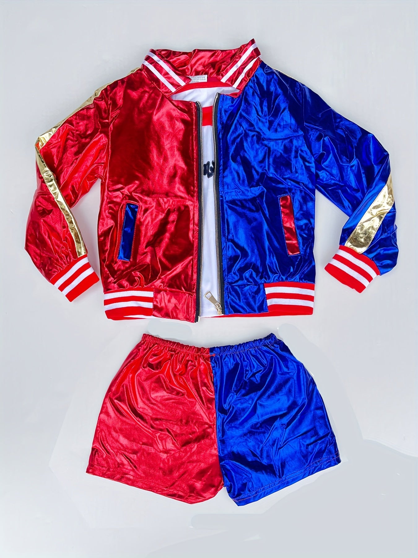 Set 8 Pezzi Costume Halloween Bambina Clown - Include Giacca Shorts e Accessori Perfetto per Feste Titolo: Set 8 Pezzi Costume Halloween Bambina Clown - Include Giacca Shorts e Accessori Perfetto per Feste