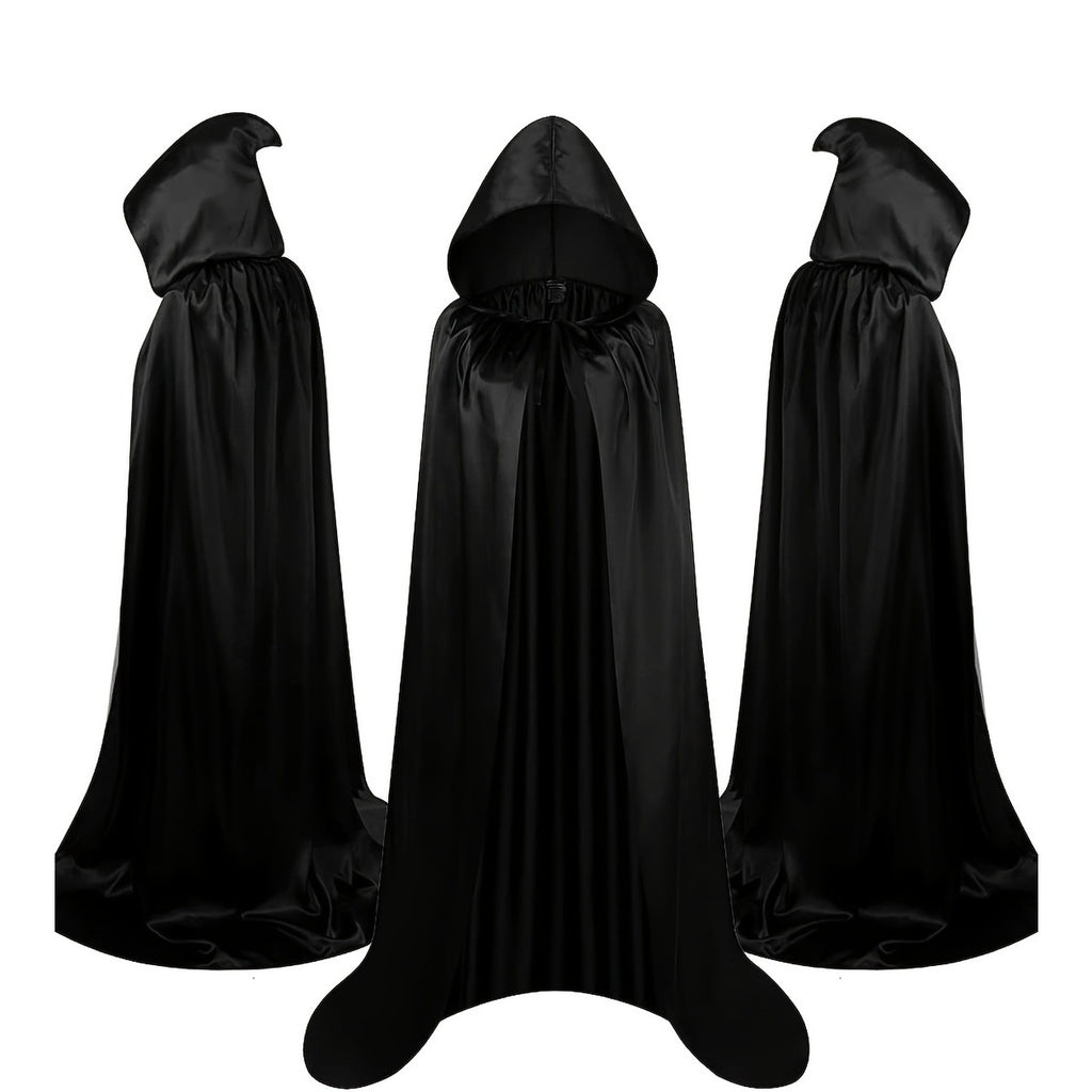 1pc Mantello Nero con Cappuccio - Accessori Cosplay Strega Costume Masquerade Decorazione Celebrazioni