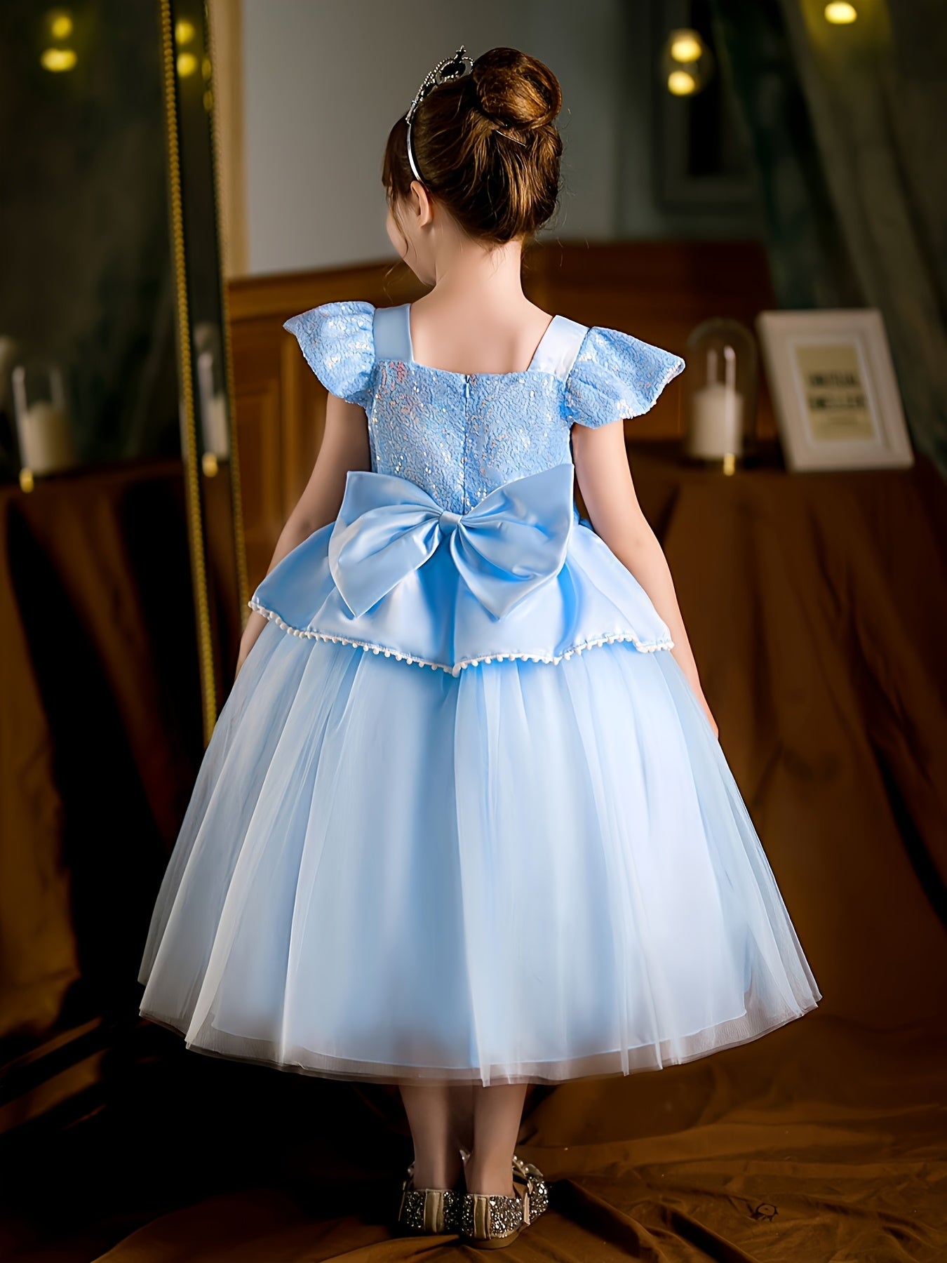 Vestito Principessa Bambina con Accessori – Costume Elegante per Carnevale Halloween e Feste