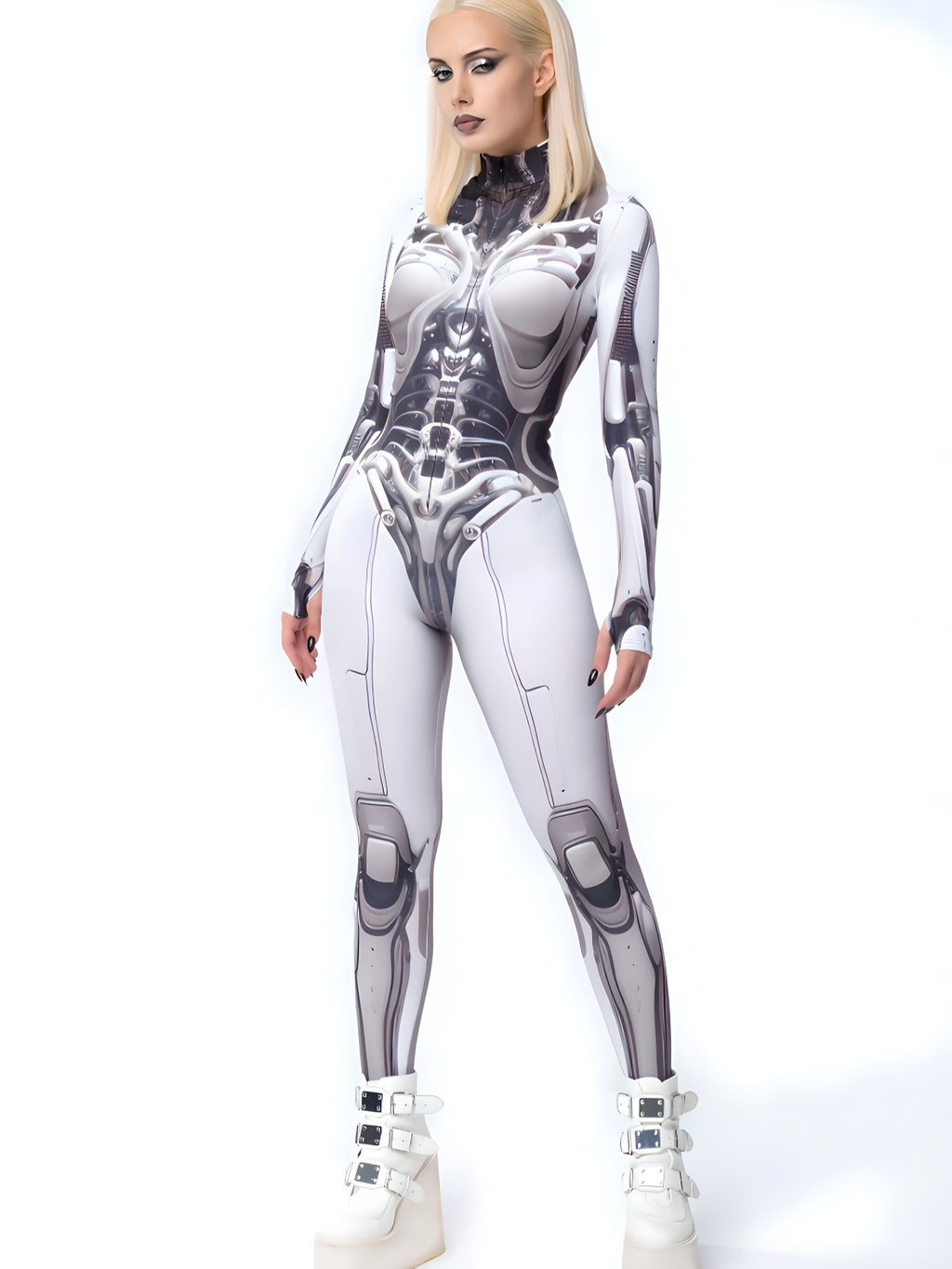 Jumpsuit Mech Stampa Digitale – Costume Unisex per Carnevale Halloween, Yoga e Performance