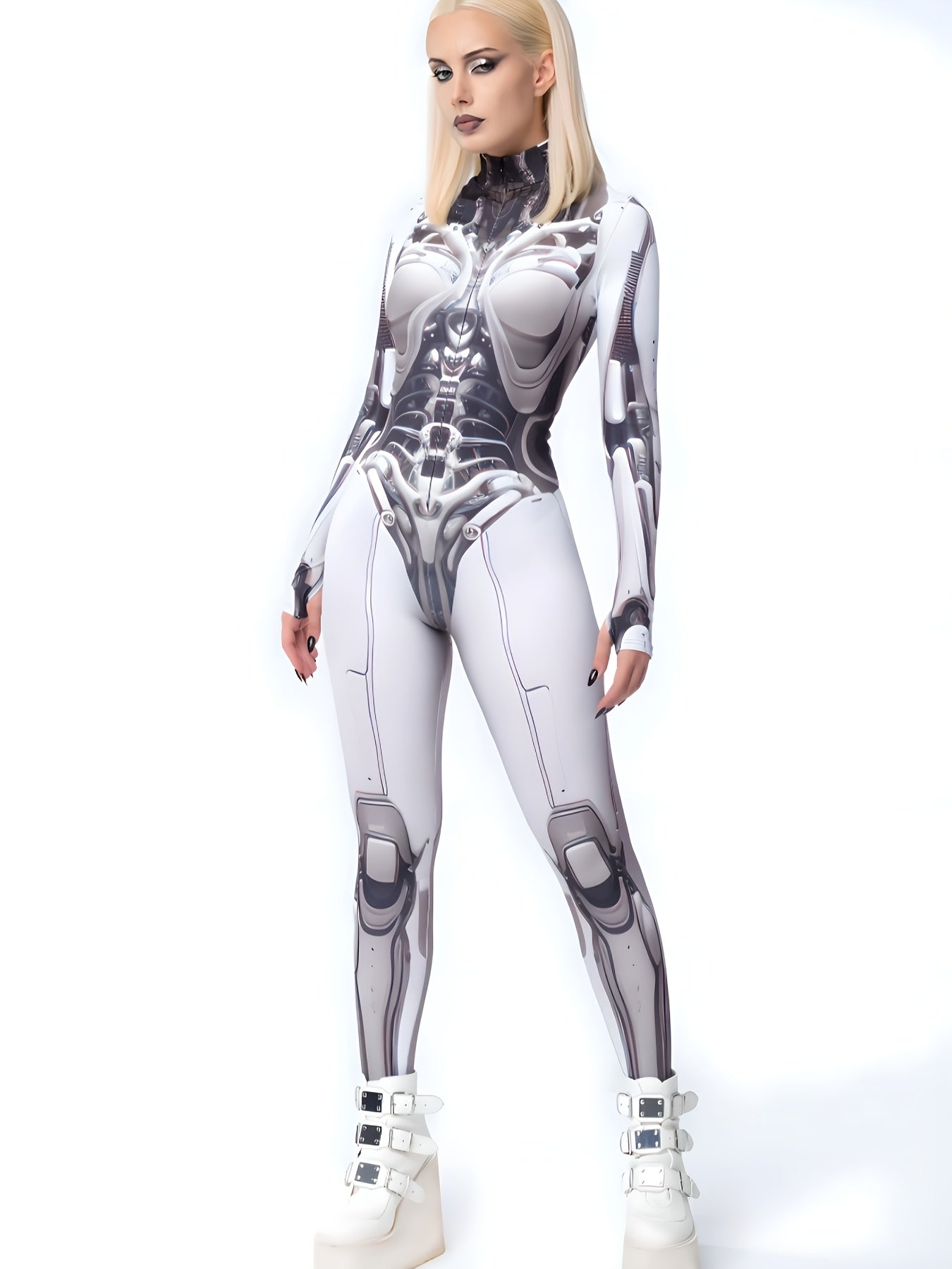 Jumpsuit Mech Stampa Digitale – Costume Unisex per Carnevale Halloween, Yoga e Performance
