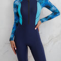 Costume Intero Donna Maniche Lunghe - Rashguard con Zip Controllo Pancia