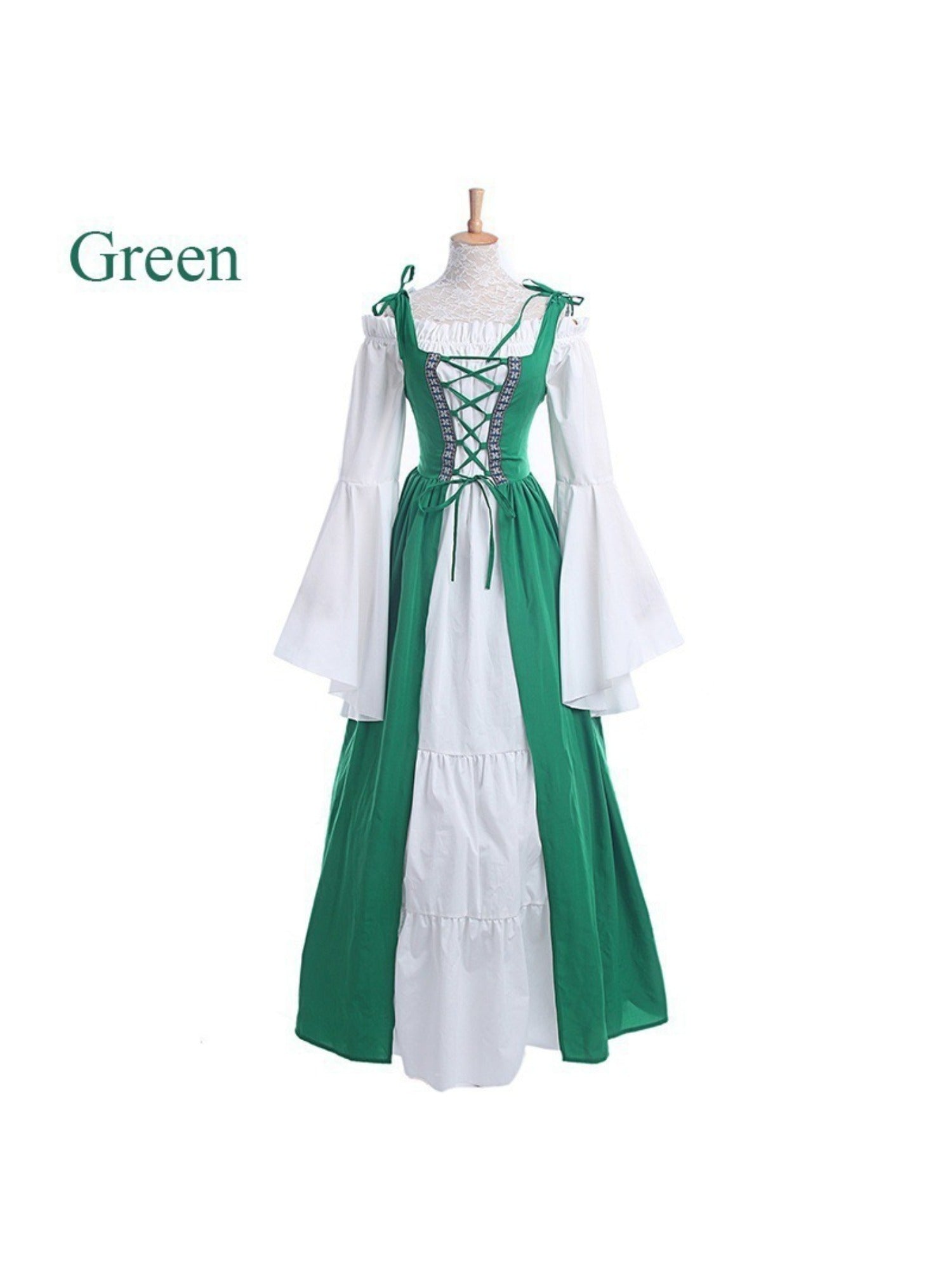 Women's Halloween Costume: Retro Court Two-Piece Gown, Medieval Drama/ Stage Performance Outfit, Halloween Costumes For Women, Costume Halloween, Costumes For Women, Halloween Costume Women, Halloween Costumes Women, Drama Re