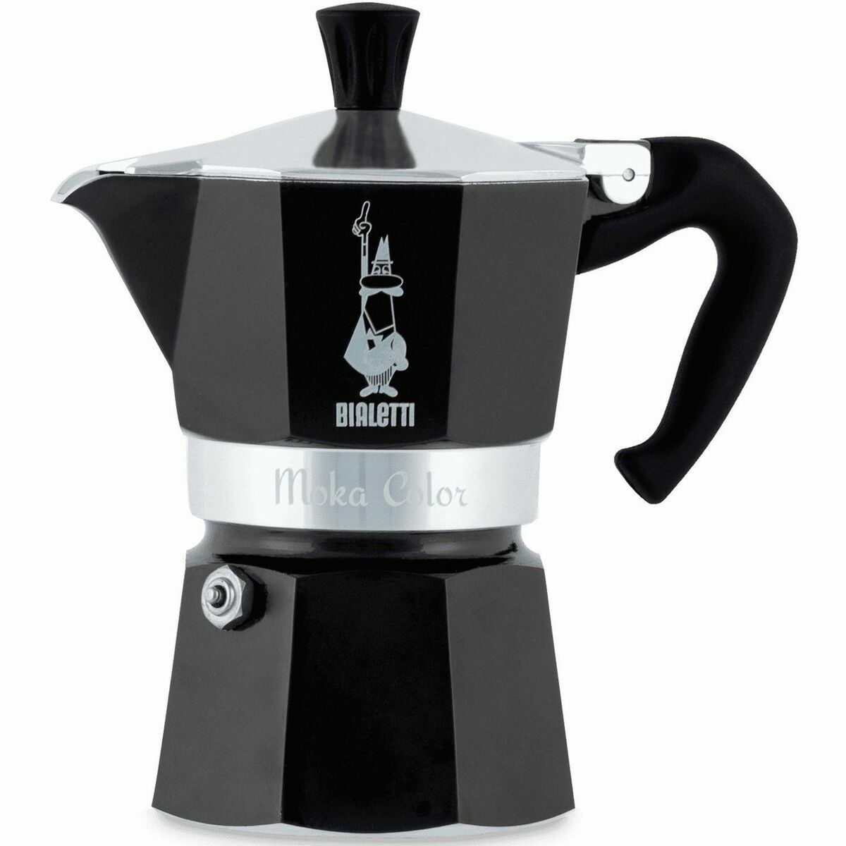 Italian Coffee Pot Bialetti MOKA EXPRESS Black Aluminium 200 ml-0