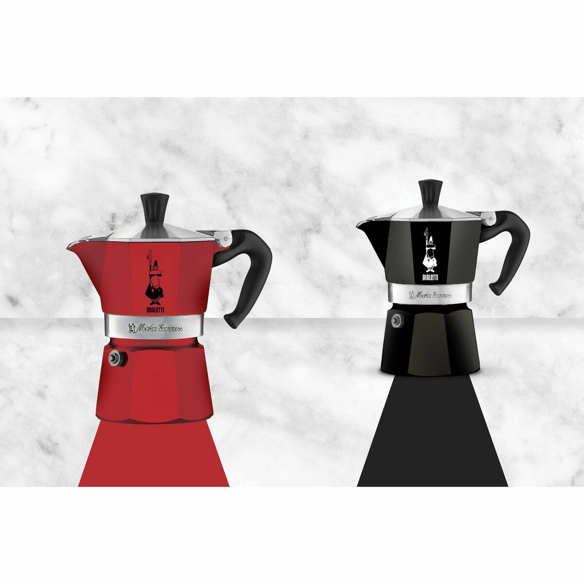 Italian Coffee Pot Bialetti MOKA EXPRESS Black Aluminium 200 ml-4