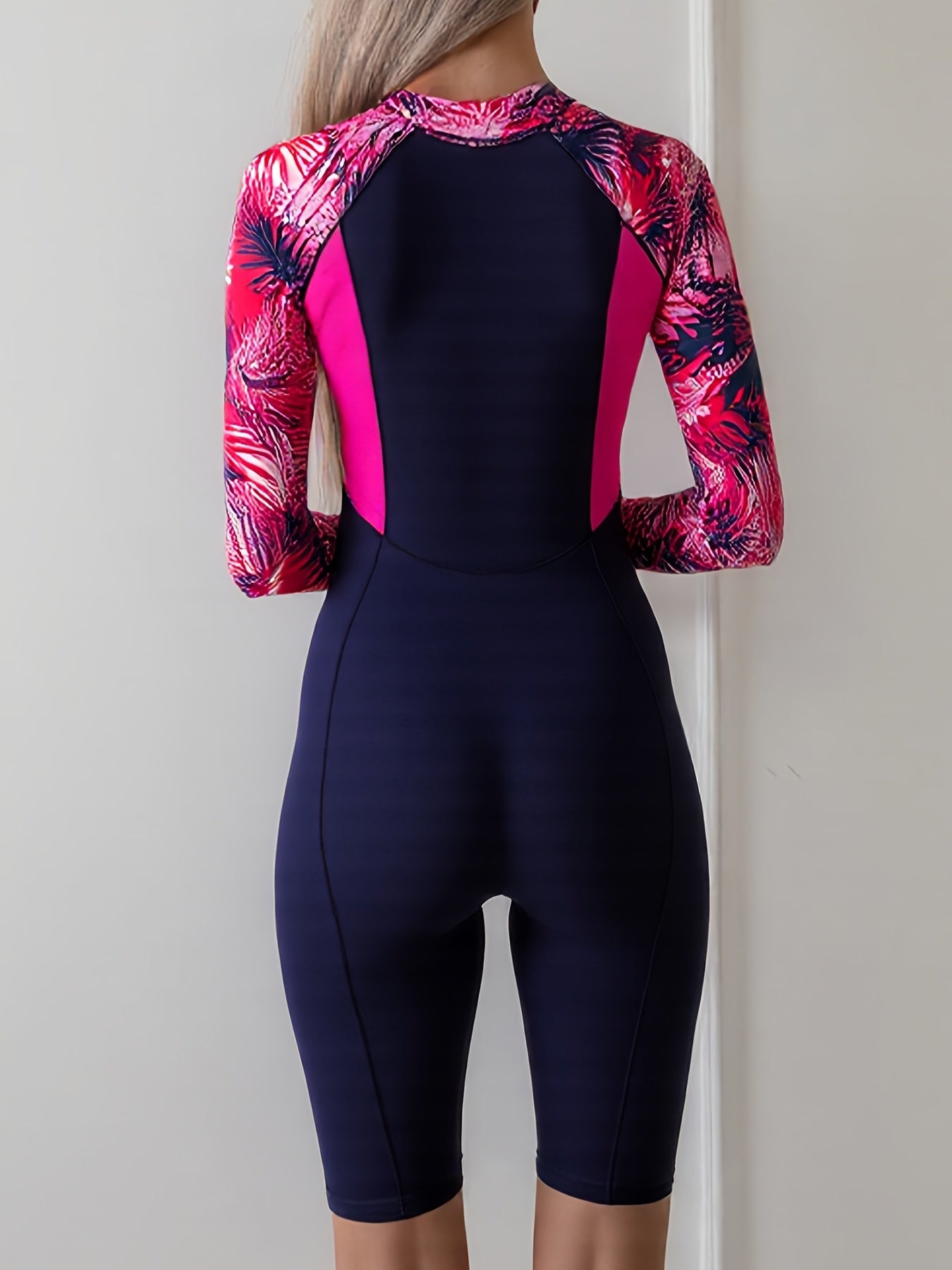 Costume Intero Donna Maniche Lunghe - Rashguard con Zip Controllo Pancia