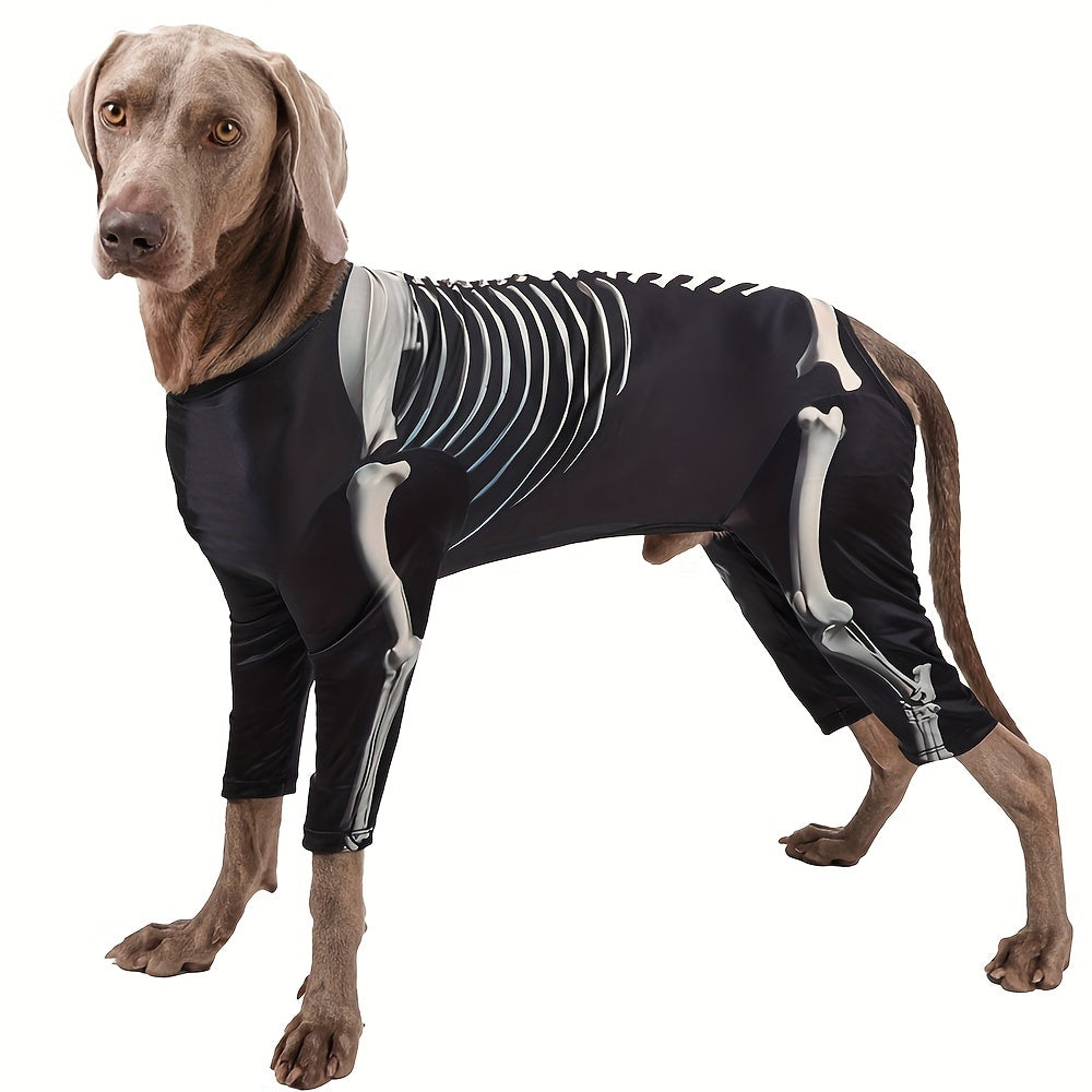 Tuta Scheletro Cane Halloween - Costume Skeleton per Cuccioli e Cani XL-3XL