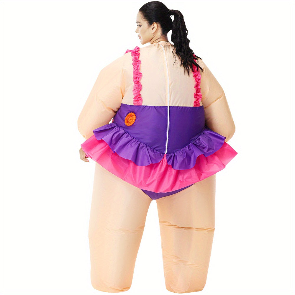 Titolo: 1pc Costume Gonfiabile Ballerina Donna - Tutù a Cuore con Maniche a Sbuffo Taglia Unica Adulti per Halloween Natale Carnevale
