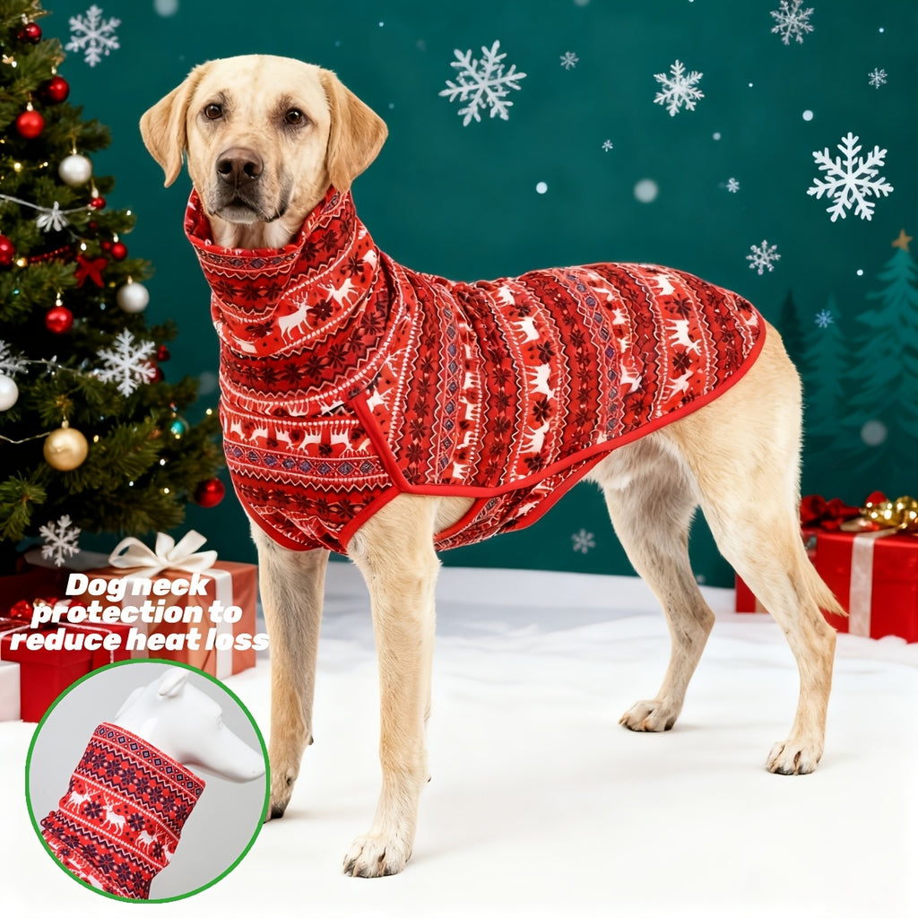 1pc Maglione Cane Extra Large Inverno con Cappuccio - Isolamento Termico Resistente Tessuto Morbido Elastico