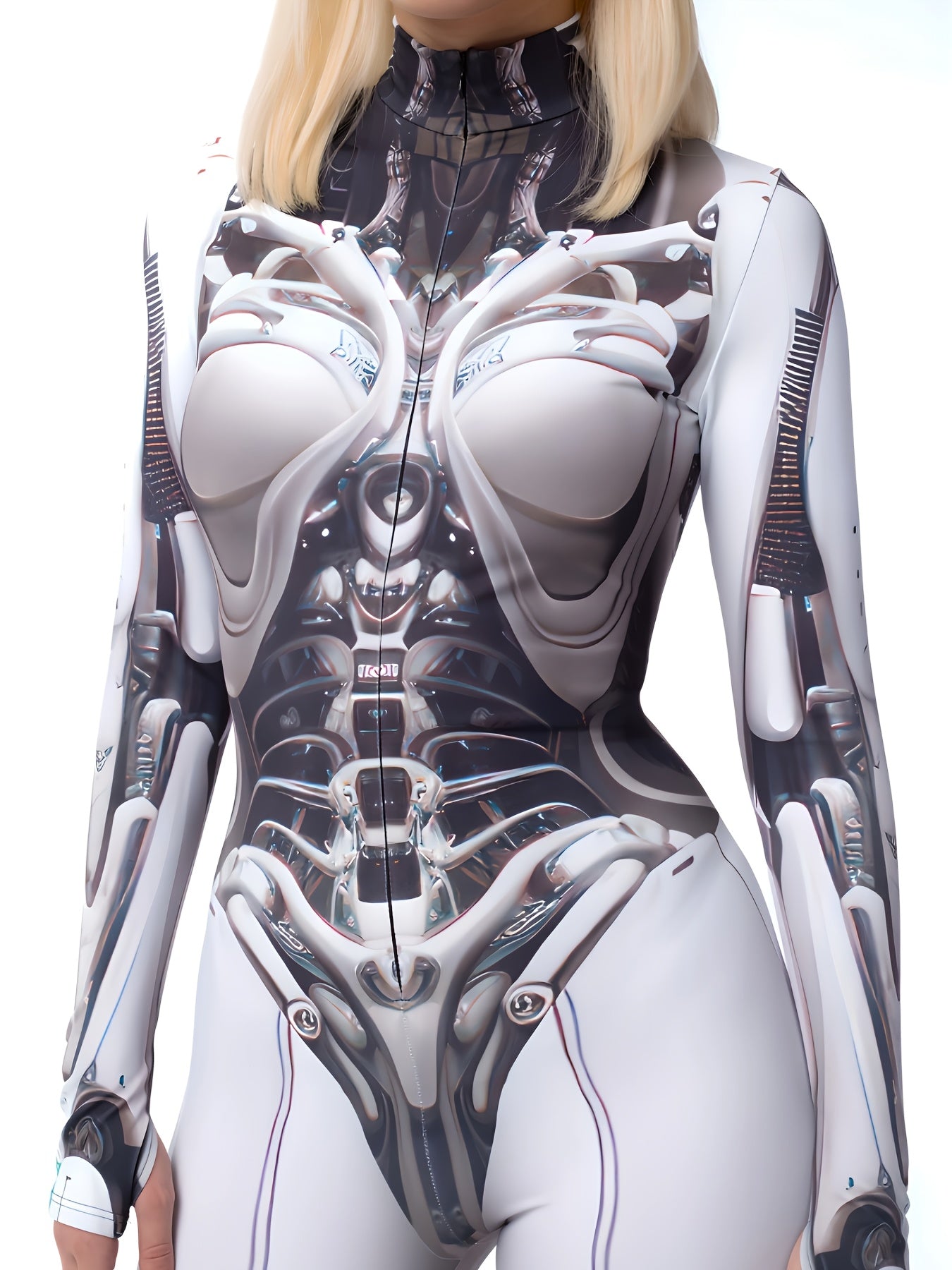 Jumpsuit Mech Stampa Digitale – Costume Unisex per Carnevale Halloween, Yoga e Performance