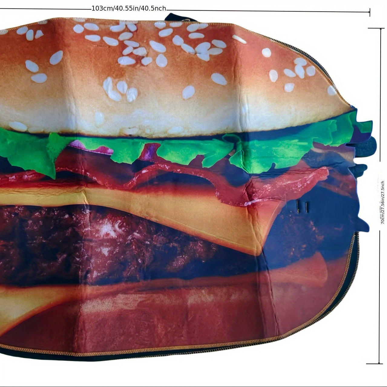 Titolo: Costume Hamburger Adulto Unisex Divertente - Spugna Composita con Panino Lattuga Pomodoro Formaggio - Comodo per Halloween Carnevale Feste  Anteprima