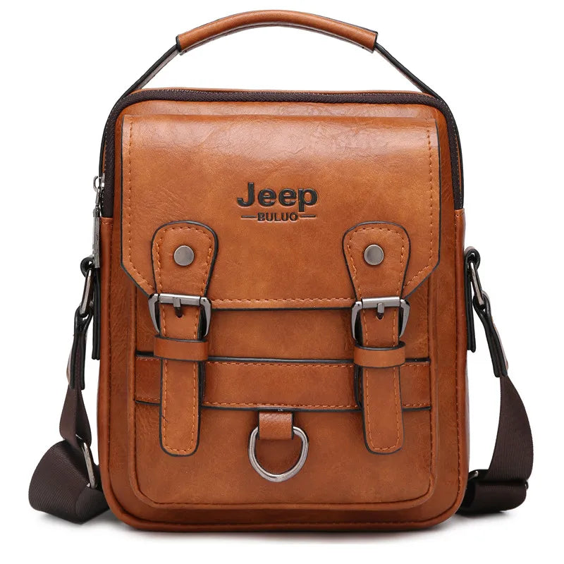Borsa a Tracolla Uomo in Pelle JEEP BULUO – Business & Casual, Grande Capacità