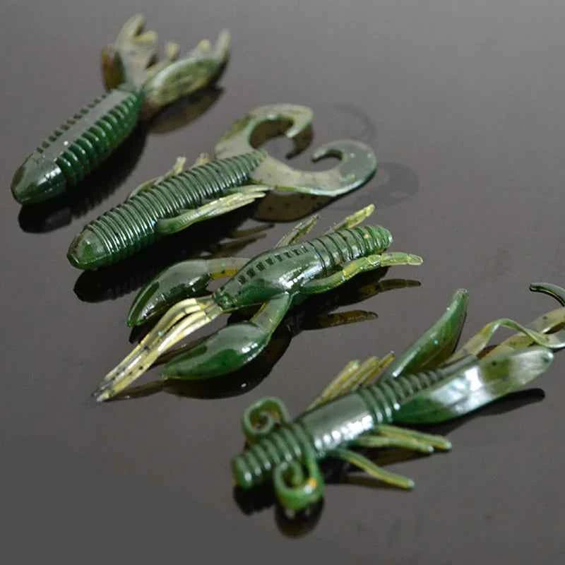 Peche 4pcs/lot Shrimp Soft Baits Fishing Lures Wobblers Crankbaits for Carp Fishing Artificial Baits Worm Soft Lures Isca Pesca