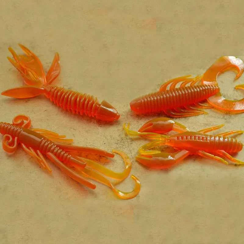 Peche 4pcs/lot Shrimp Soft Baits Fishing Lures Wobblers Crankbaits for Carp Fishing Artificial Baits Worm Soft Lures Isca Pesca