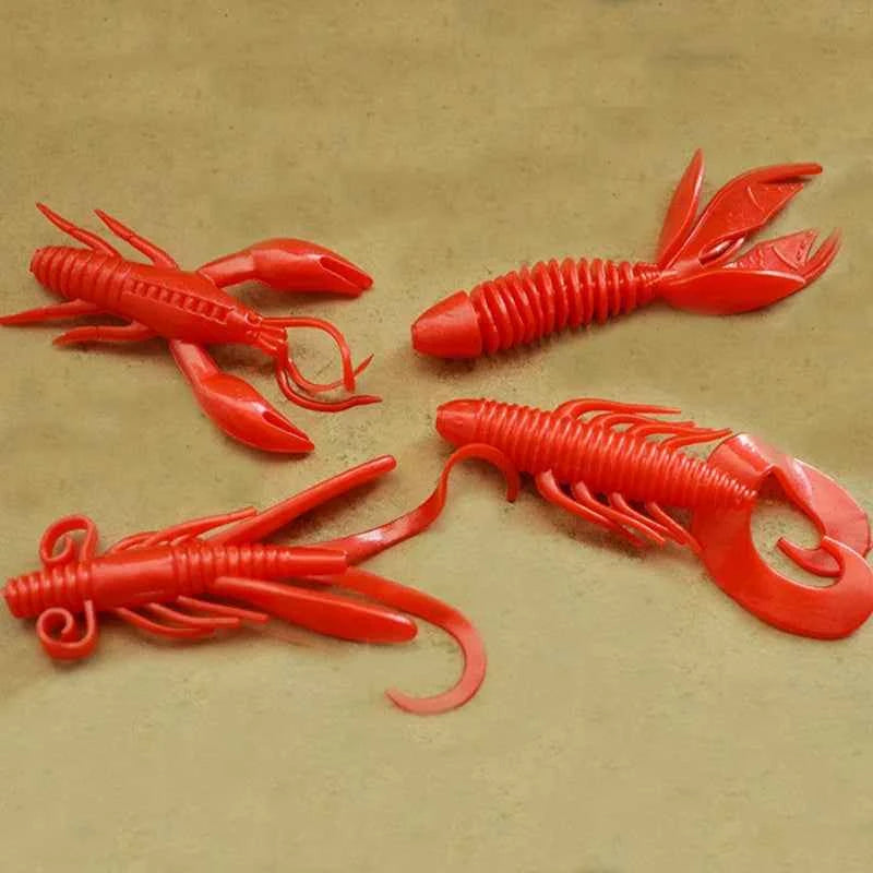 Peche 4pcs/lot Shrimp Soft Baits Fishing Lures Wobblers Crankbaits for Carp Fishing Artificial Baits Worm Soft Lures Isca Pesca