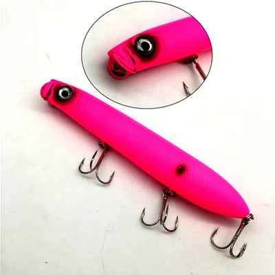 125mm Pesca Artificial Bait Peche Fishing Popper Hard Lure Fishing Wobbler Top Water Crankbait Winter Fishing Minnow Swimbait