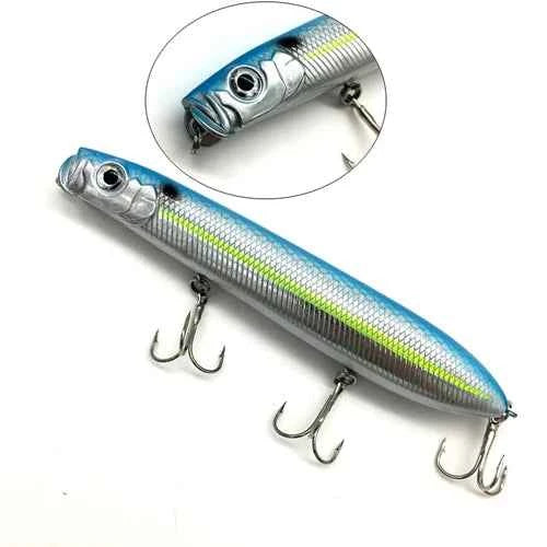 125mm Pesca Artificial Bait Peche Fishing Popper Hard Lure Fishing Wobbler Top Water Crankbait Winter Fishing Minnow Swimbait
