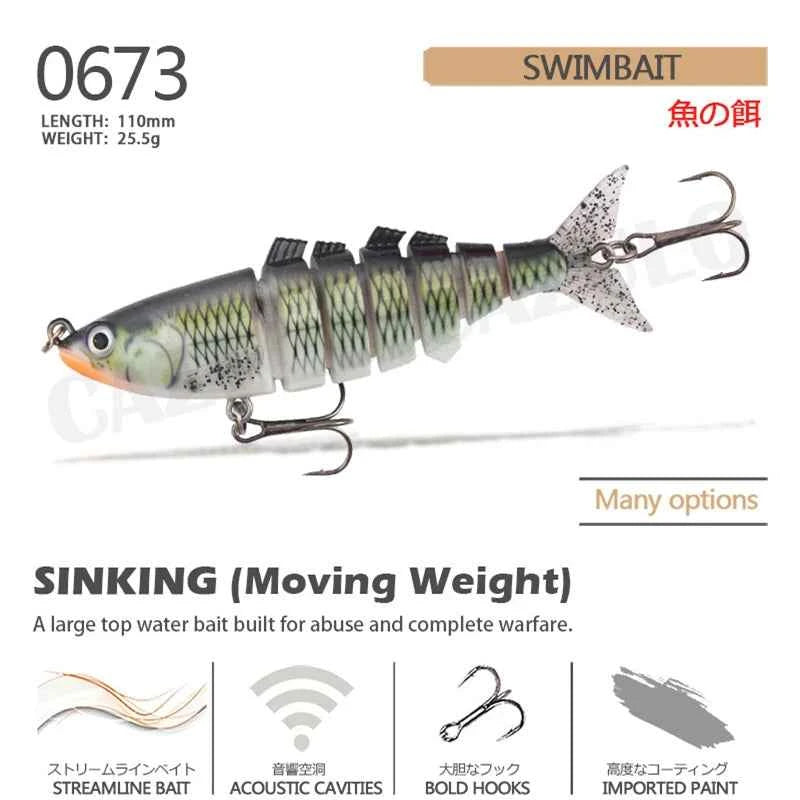 Fishing Accessories Lures Sinking Swimbait Isca Artificial Weights 25.5g 110mm Pesca Accesorios Mar Peche A La Carpe Fish Leurre