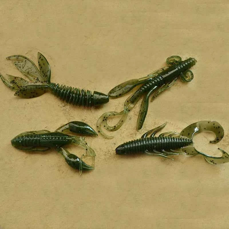 Peche 4pcs/lot Shrimp Soft Baits Fishing Lures Wobblers Crankbaits for Carp Fishing Artificial Baits Worm Soft Lures Isca Pesca