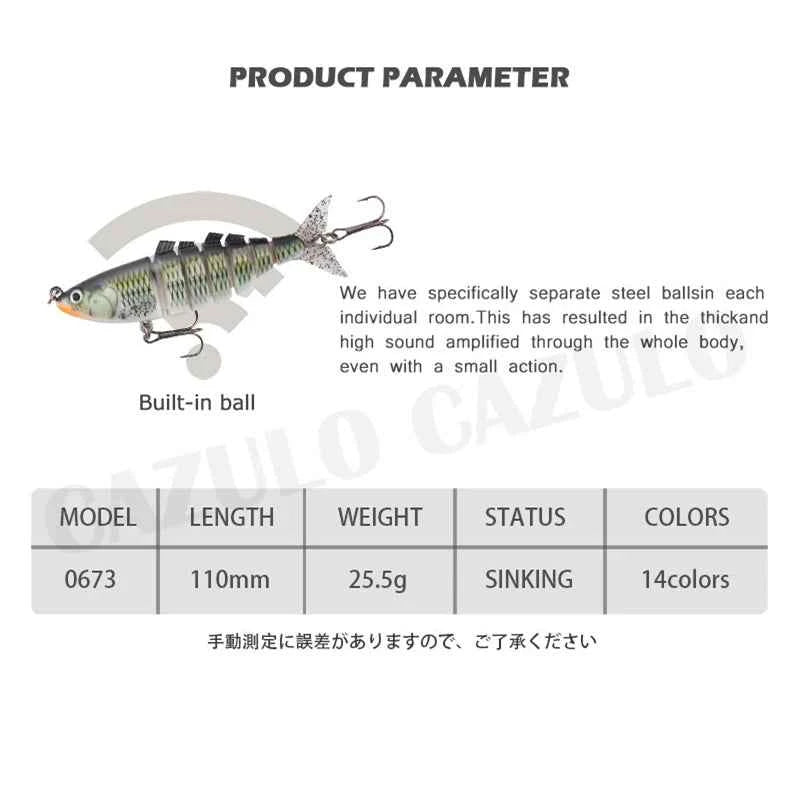 Fishing Accessories Lures Sinking Swimbait Isca Artificial Weights 25.5g 110mm Pesca Accesorios Mar Peche A La Carpe Fish Leurre