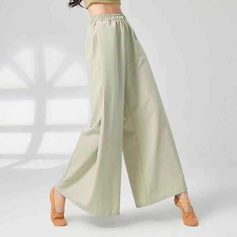 Modern Dance Girl Loose Straight Wide-Leg Pants Classic Dance Practice Outfit Daily Wear Comfortable Fit Dance Trousers