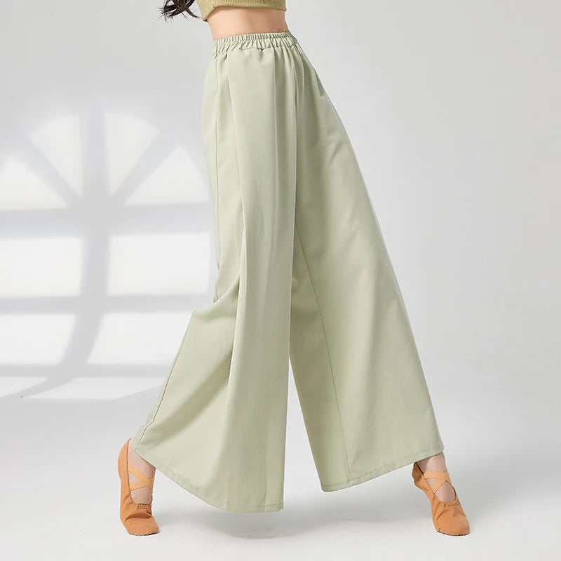 Modern Dance Girl Loose Straight Wide-Leg Pants Classic Dance Practice Outfit Daily Wear Comfortable Fit Dance Trousers