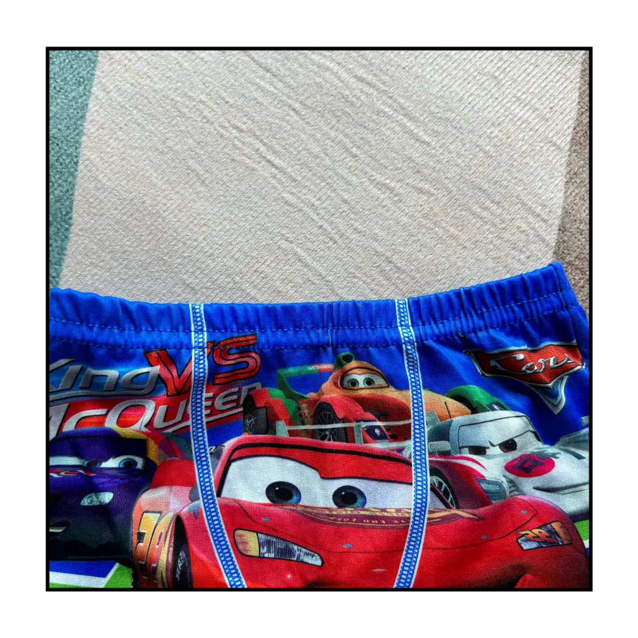 2pcs New Children's Underwear Boxers Kids Car Cartoon McQueen Boys Underwear Boxers