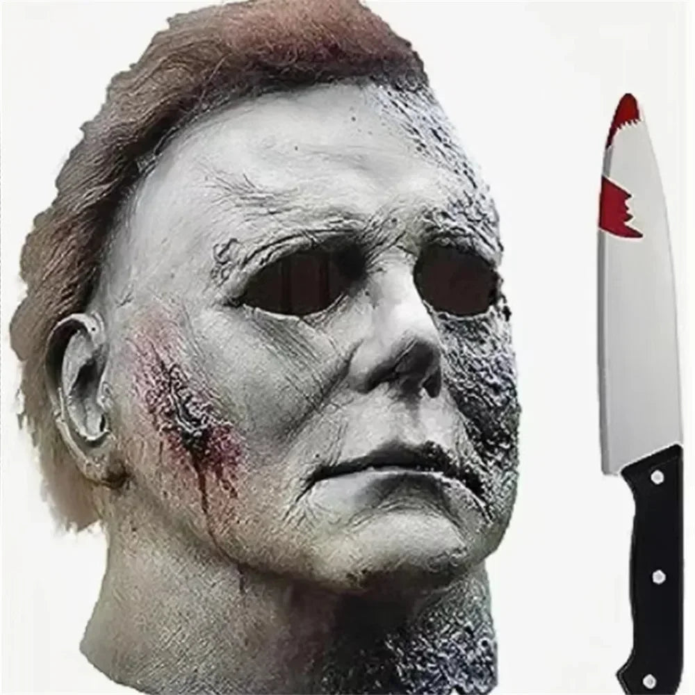 Halloween Mask Michael Myers Carnevale Killer Cosplay Costume Prop Horror Latex Headgear Bloody Killer Cos Adult Party Supplies
